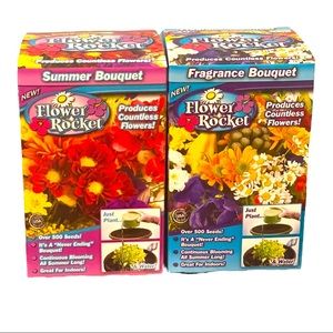 Flower Rocket Summer & Fragrance Bouquet 2pk Grow Rocket Kit NWT